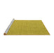 Sideview of Machine Washable Abstract Yellow Contemporary Rug, wshcon2153yw