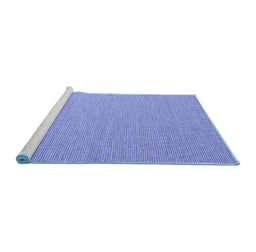 Sideview of Machine Washable Abstract Blue Contemporary Rug, wshcon2153blu