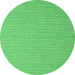 Square Abstract Green Contemporary Rug, con2153grn