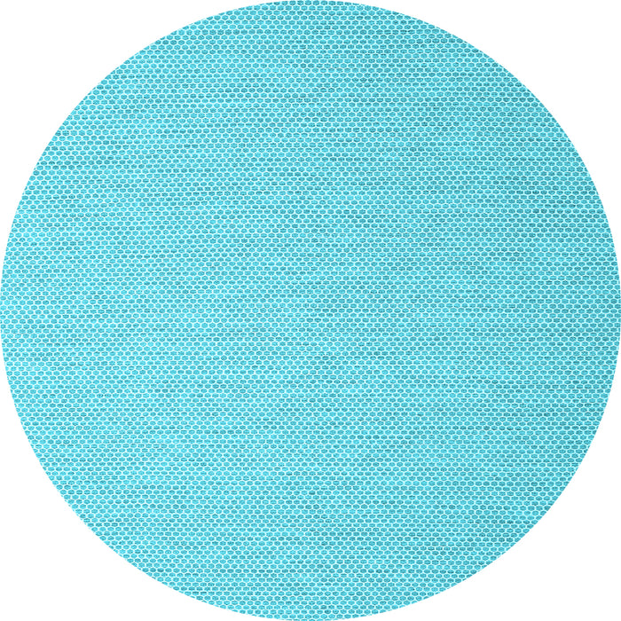 Round Abstract Light Blue Contemporary Rug, con2154lblu