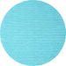 Round Abstract Light Blue Contemporary Rug, con2154lblu