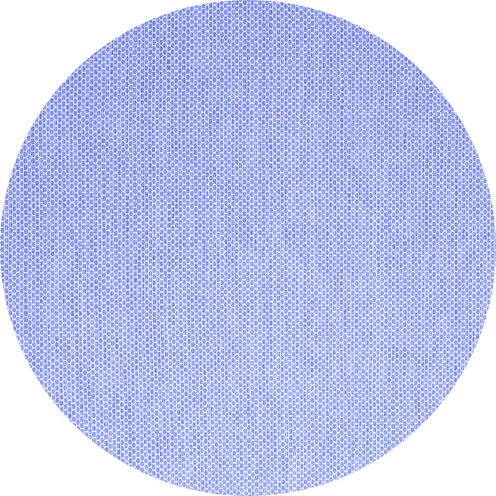 Round Abstract Blue Contemporary Rug, con2154blu