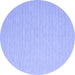 Round Abstract Blue Contemporary Rug, con2154blu