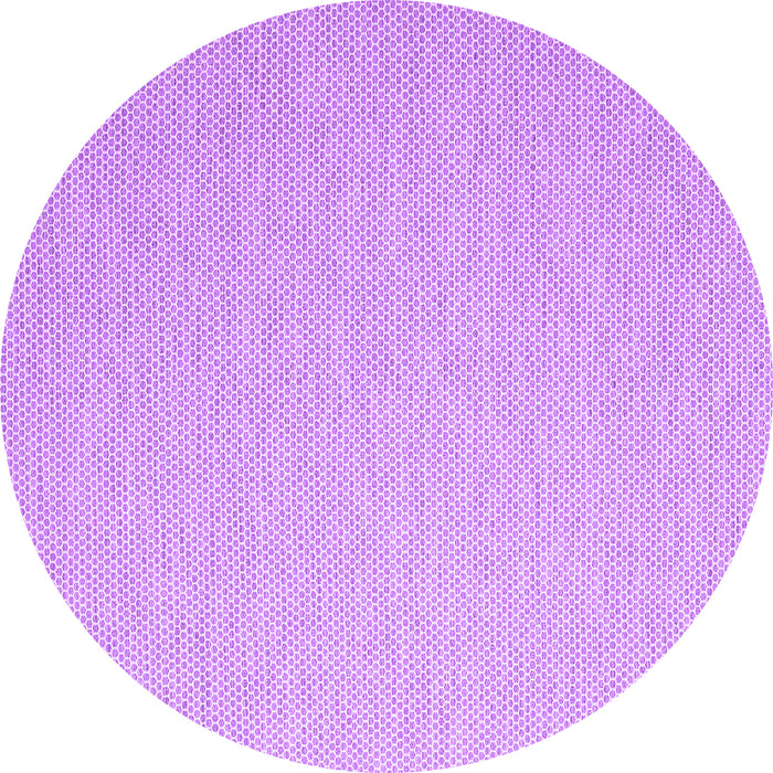 Round Machine Washable Abstract Purple Contemporary Area Rugs, wshcon2154pur