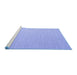 Sideview of Machine Washable Abstract Blue Contemporary Rug, wshcon2154blu