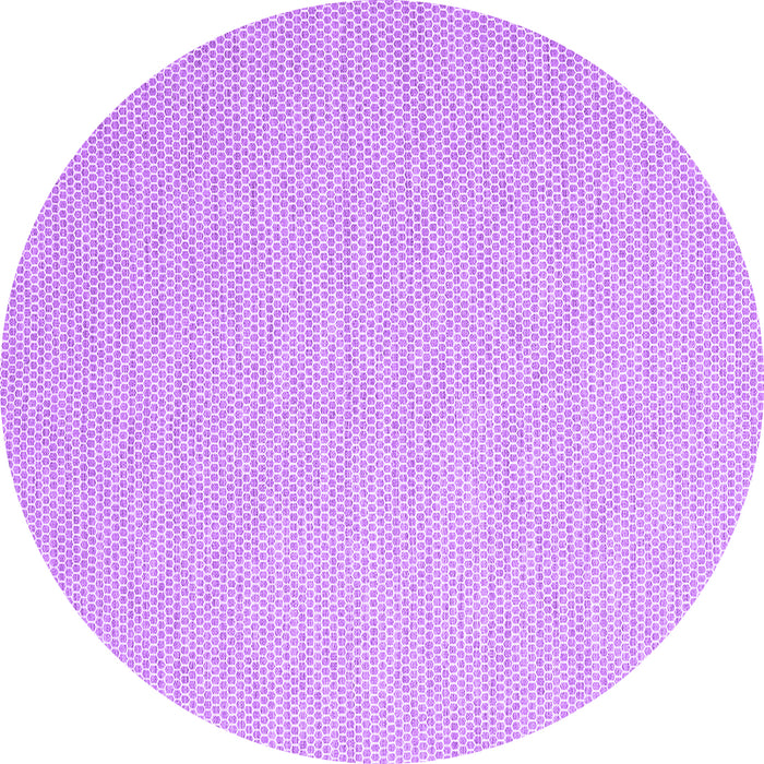 Round Abstract Purple Contemporary Rug, con2155pur