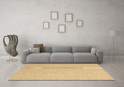 Machine Washable Abstract Brown Contemporary Rug in a Living Room,, wshcon2155brn