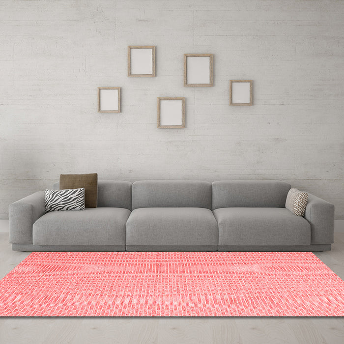 Contemporary Red Washable Rugs