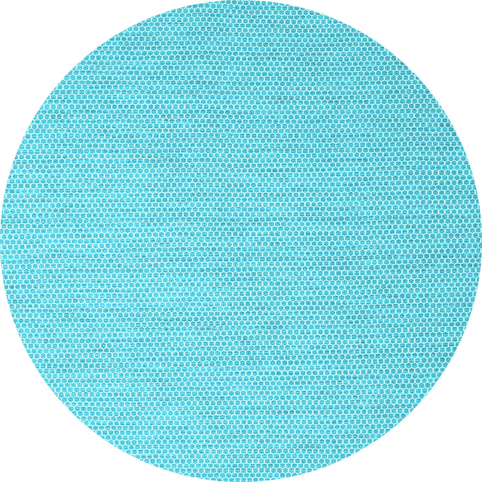 Round Abstract Light Blue Contemporary Rug, con2155lblu