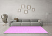 Machine Washable Abstract Pink Contemporary Rug in a Living Room, wshcon2156pnk