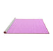 Sideview of Machine Washable Abstract Pink Contemporary Rug, wshcon2156pnk