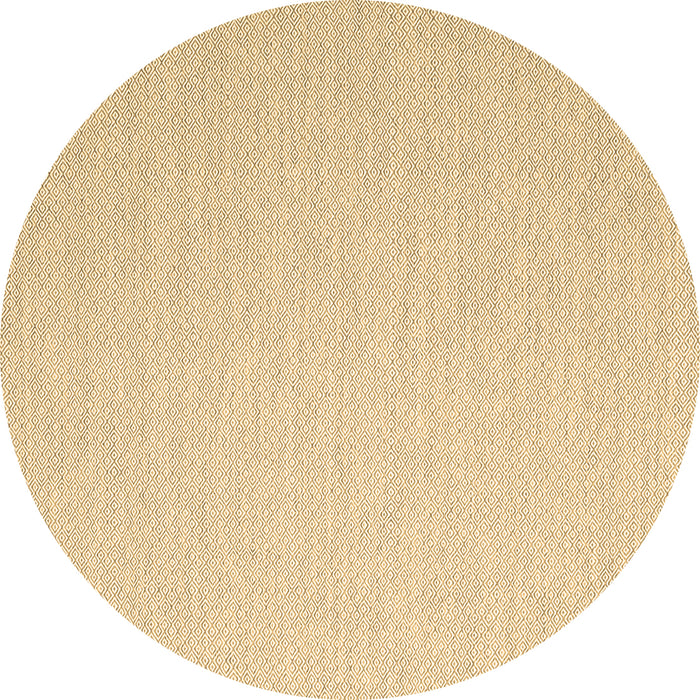 Round Abstract Brown Contemporary Rug, con2156brn