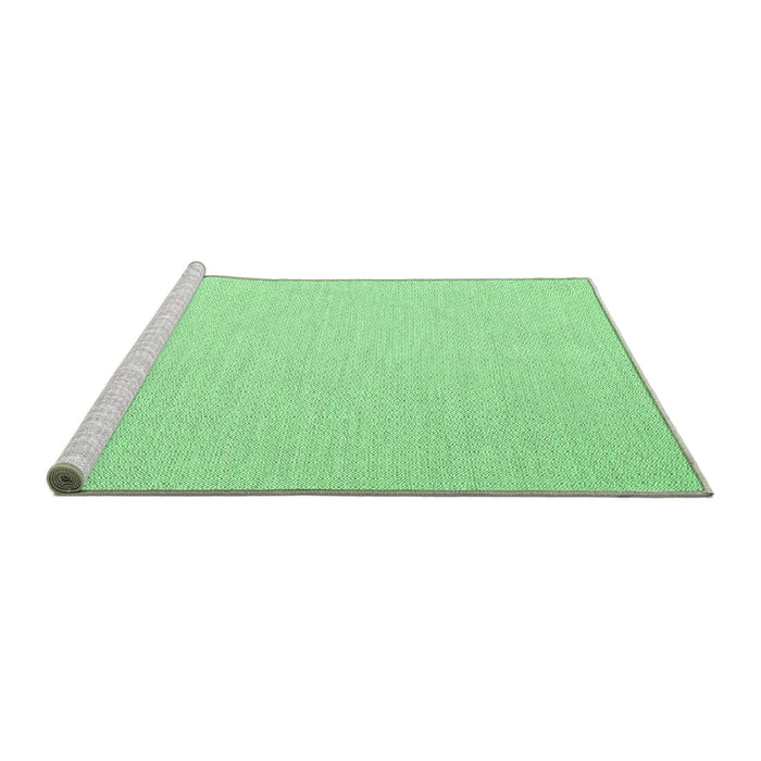 Sideview of Machine Washable Abstract Emerald Green Contemporary Area Rugs, wshcon2156emgrn
