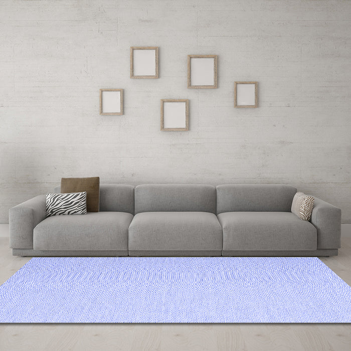 Machine Washable Abstract Blue Contemporary Rug in a Living Room, wshcon2156blu