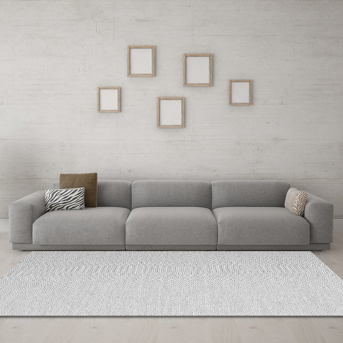 Machine Washable Abstract Gray Contemporary Rug in a Living Room,, wshcon2156gry