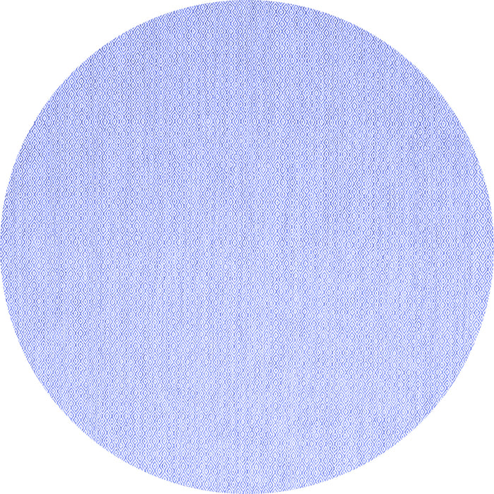 Round Abstract Blue Contemporary Rug, con2156blu
