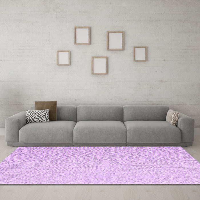 Machine Washable Abstract Purple Contemporary Area Rugs in a Living Room, wshcon2156pur