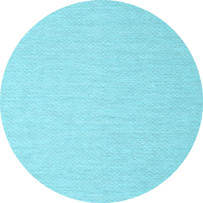 Round Abstract Light Blue Contemporary Rug, con2156lblu