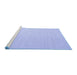 Sideview of Machine Washable Abstract Blue Contemporary Rug, wshcon2156blu