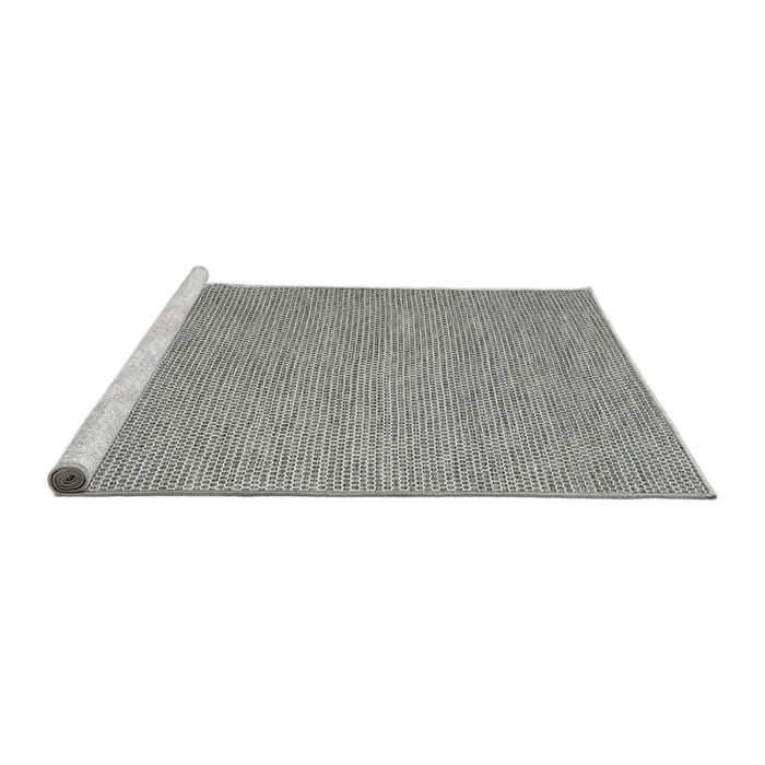 Serging Thickness of Machine Washable Contemporary Carbon Gray Rug, wshcon2157