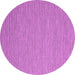 Round Machine Washable Abstract Pink Contemporary Rug, wshcon2157pnk