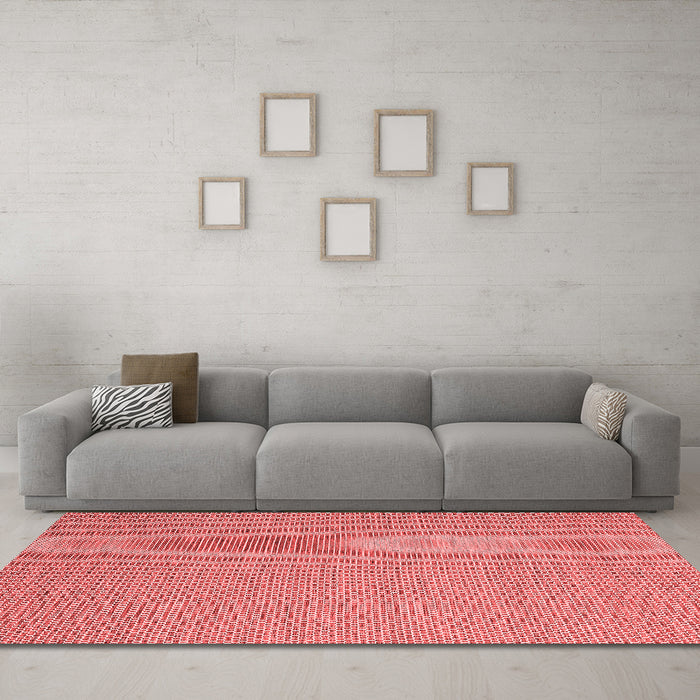 Contemporary Red Washable Rugs