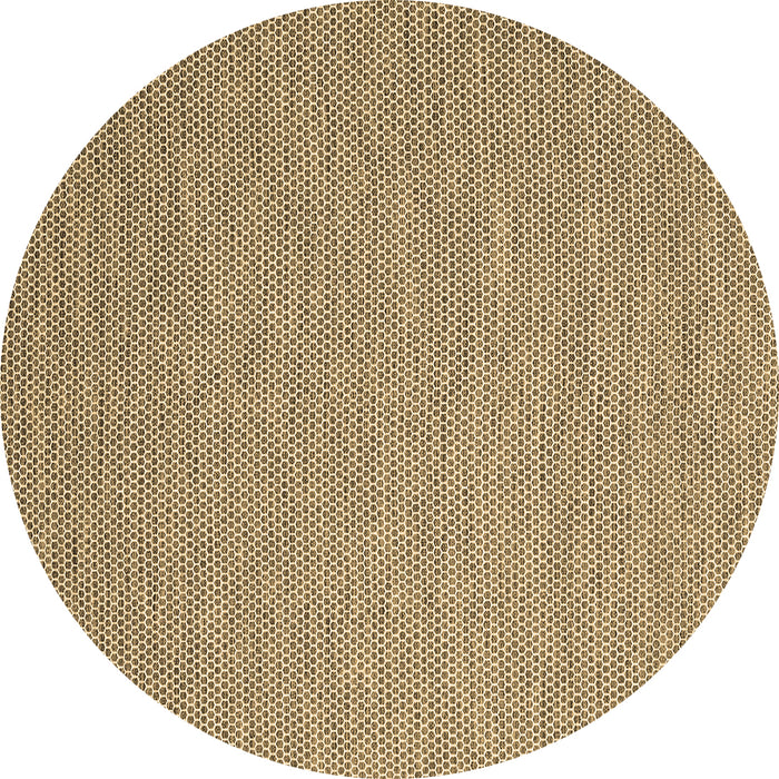 Round Abstract Brown Contemporary Rug, con2157brn