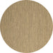 Round Abstract Brown Contemporary Rug, con2157brn