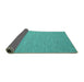 Sideview of Abstract Turquoise Contemporary Rug, con2157turq