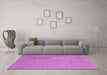 Machine Washable Abstract Pink Contemporary Rug in a Living Room, wshcon2157pnk