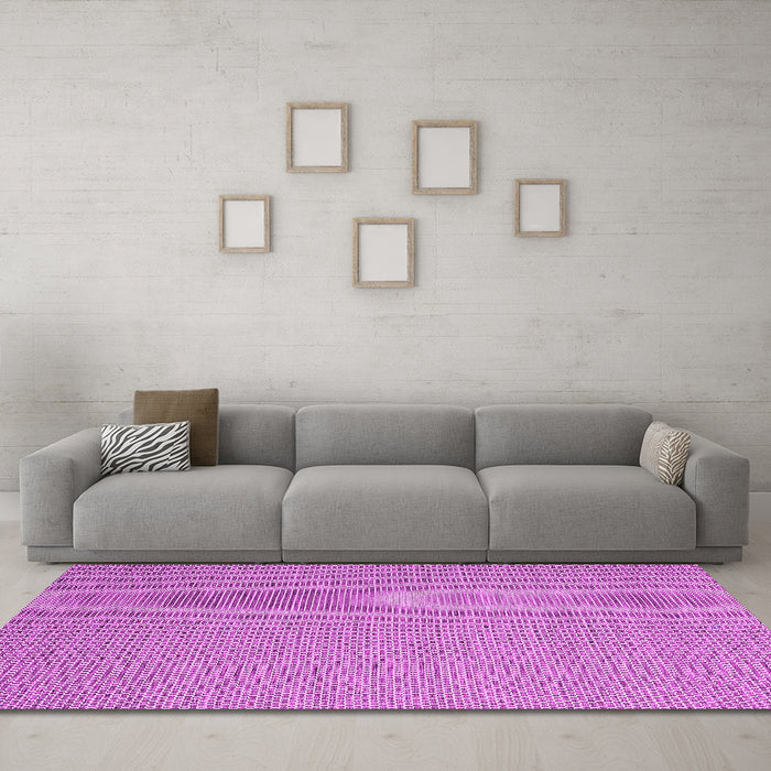 Machine Washable Abstract Pink Contemporary Rug in a Living Room, wshcon2157pnk