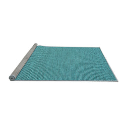 Sideview of Machine Washable Abstract Light Blue Contemporary Rug, wshcon2157lblu