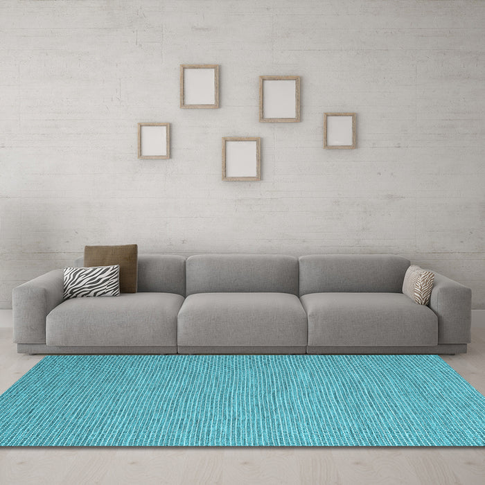 Machine Washable Abstract Light Blue Contemporary Rug in a Living Room, wshcon2157lblu