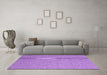 Machine Washable Abstract Purple Contemporary Area Rugs in a Living Room, wshcon2157pur