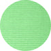 Round Solid Emerald Green Modern Rug, con2158emgrn