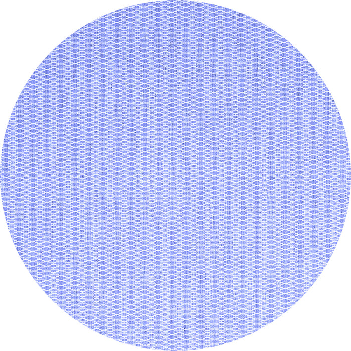 Round Machine Washable Solid Blue Modern Rug, wshcon2158blu