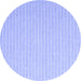 Round Machine Washable Solid Blue Modern Rug, wshcon2158blu