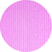 Round Solid Pink Modern Rug, con2158pnk