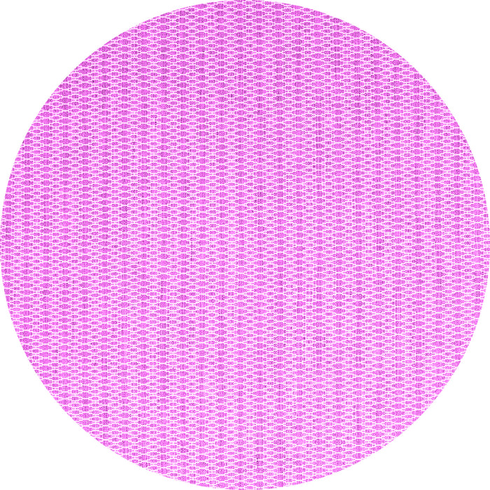 Round Machine Washable Solid Pink Modern Rug, wshcon2158pnk