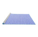 Sideview of Machine Washable Solid Blue Modern Rug, wshcon2158blu