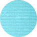 Round Solid Light Blue Modern Rug, con2158lblu