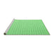 Sideview of Machine Washable Solid Emerald Green Modern Area Rugs, wshcon2158emgrn