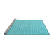 Sideview of Machine Washable Solid Light Blue Modern Rug, wshcon2158lblu