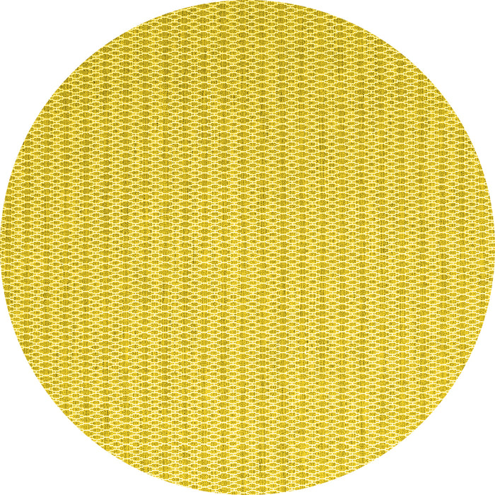 Round Solid Yellow Modern Rug, con2158yw