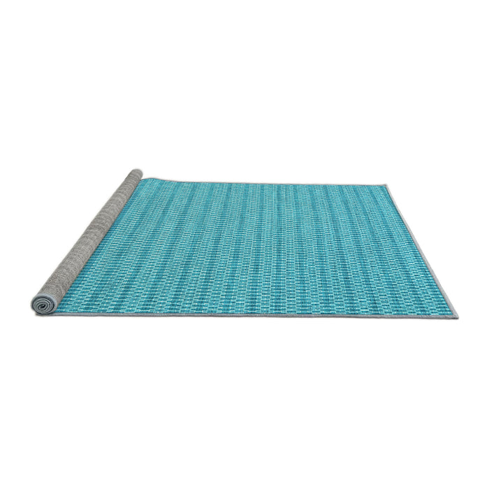 Sideview of Machine Washable Abstract Light Blue Contemporary Rug, wshcon2159lblu