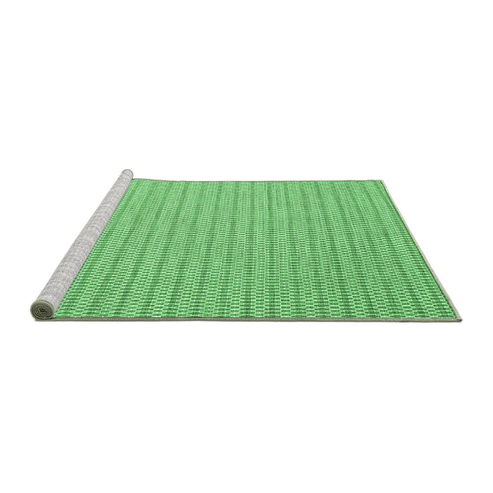 Sideview of Machine Washable Abstract Emerald Green Contemporary Area Rugs, wshcon2159emgrn