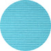 Round Abstract Light Blue Contemporary Rug, con2159lblu