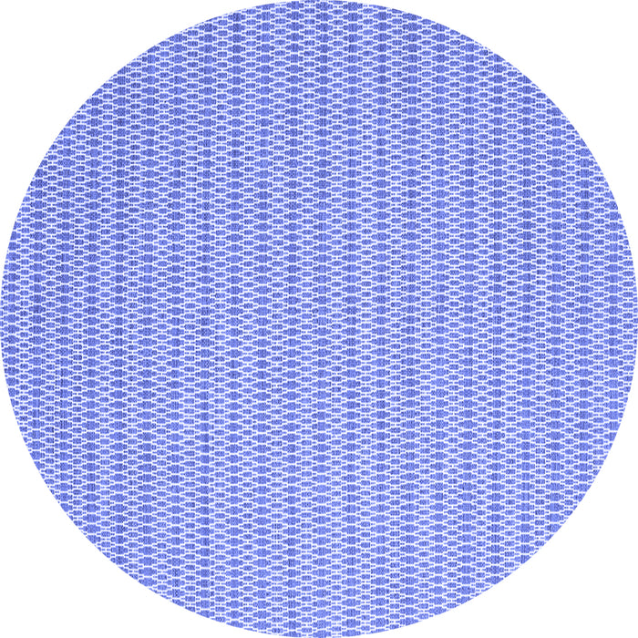 Round Abstract Blue Contemporary Rug, con2159blu