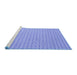 Sideview of Machine Washable Abstract Blue Contemporary Rug, wshcon2159blu