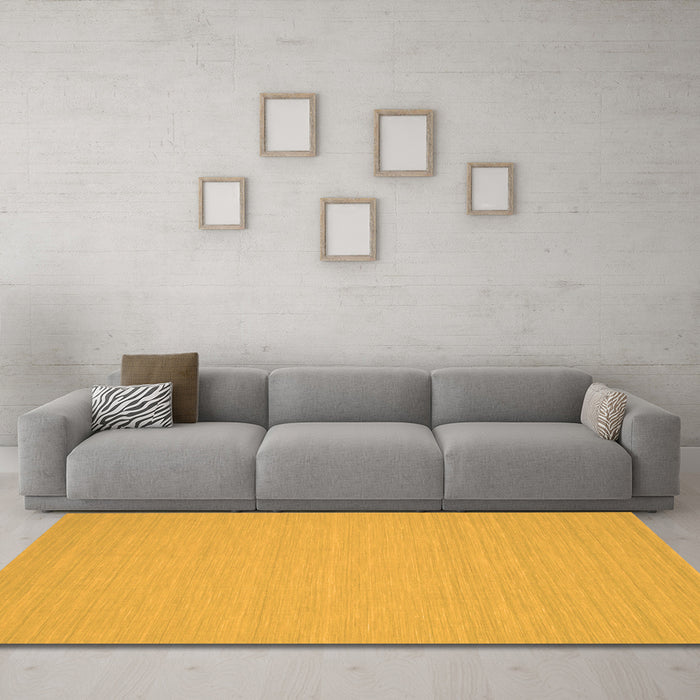 Machine Washable Abstract Orange Contemporary Area Rugs in a Living Room, wshcon215org